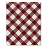 Red and Cream Buffalo Plaid Rustic Farmhouse Rug