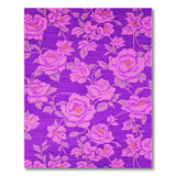 Vintage Purple Rose Floral Area Rug