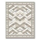 Beige and Neutral Geometric Diamond Area Rug
