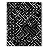 Geometric Modern Black and White Intricate Black White Geometric Maze Rug