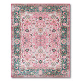 Blush Pink Persian Floral Traditional Persian Area Rug