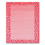 Pink Pink Leopard Border Area Rug