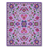 Traditional Persian Purple Floral Traditional Persian Area Rug