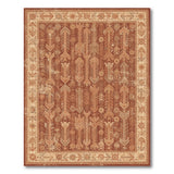 Distressed Arrow Area Rug in Brown Tan