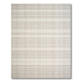 Beige Grid Plaid Woven Area Rug