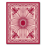 Red Lotus Medallion Persian Area Rug