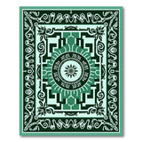 Teal Southwestern Medallion Area Rug