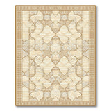 Beige Geometric Arabesque Area Rug