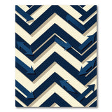 Navy Blue Arrow Zigzag Geometric Area Rug