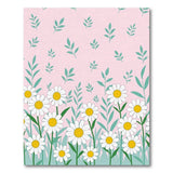 Pink Pink Daisy Meadow Floral Area Rug
