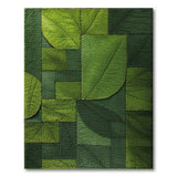 Lush Green Leaf Patchwork Area Rug