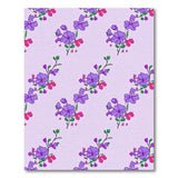 Purple Purple Hibiscus Floral Area Rug