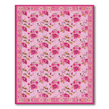 Floral Vintage Pink Vibrant Pink Floral Vintage Area Rug