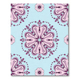 Vintage Pink Floral Medallion Area Rug