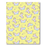 Playful Cartoon Flying Ducks Yellow Area Rug