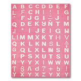 Kids Cartoon Pink Playful Pink Alphabet Kids Area Rug