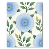 Blue Daisy Floral Pattern Area Rug