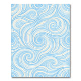 Swirl Blue and Teal Blue Swirl Abstract Area Rug