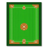 Baseball Field Geometric Area Rug