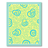 Yellow Blue Swirl Cloud Area Rug