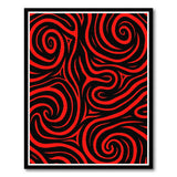 Red Abstract Area Bold Red Swirl Abstract Area Rug