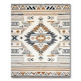 Southwestern Brown and Tan Brown Tan Southwestern Geometric Area Rug