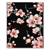 Pink Floral Vintage Pink Cherry Blossom Area Rug