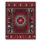 Red Heritage Tribal Snowflake Pine Rug