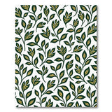 Green Gold Veined Leaf Area Rug