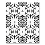 Floral Vintage Black White Floral Vintage Area Rug