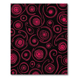 Abstract Area Hypnotic Pink Swirl Abstract Area Rug