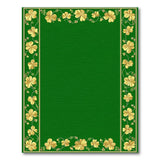 Golden Shamrock Border Green Area Rug
