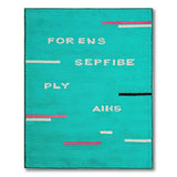 Teal Geometric Typography Area Rug