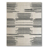 Modern Black Line Geometric Area Rug