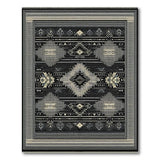 Southwestern Black and White Black White Southwestern Geometric Area Rug