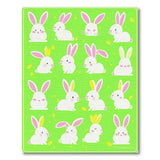 Adorable Cartoon Bunny Meadow Area Rug