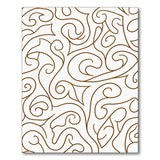 Elegant Tan Swirl Floral Area Rug
