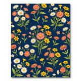 Navy Wildflower Daisy Area Rug