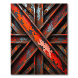 Rusted Crimson Crossbeam Area Rug