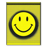 Yellow Smiley Face Cartoon Area Rug