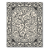 Ornate Floral Vine Cream Area Rug