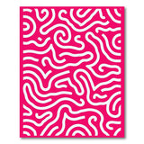 Hot Pink Wavy Abstract Area Rug
