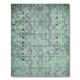 Teal Geometric Modern Geometric Modern Area Rug