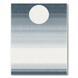 Starry Night Moon Gradient Blue Area Rug