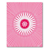 Pink Radiant Pink Sunburst Geometric Area Rug