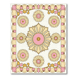 Pink Floral Mandala Vintage Rug