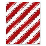 Geometric Modern Bold Red White Diagonal Stripe Area Rug