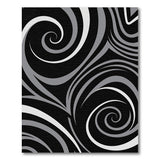 Hypnotic Swirl Black White Abstract Abstract Area Area Rug