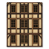 Rustic Half-Timbered Cottage Area Rug