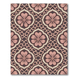 Pink Floral Lattice Persian Area Rug